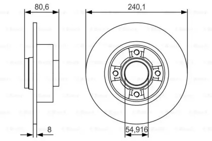 Тормозной диск (BOSCH: 0 986 479 S37)