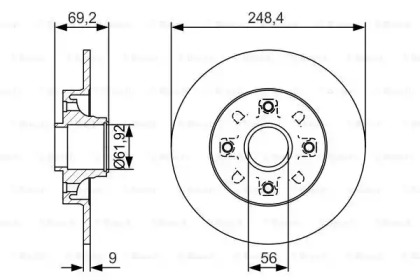 Тормозной диск (BOSCH: 0 986 479 S43)