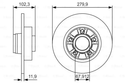 Тормозной диск (BOSCH: 0 986 479 S44)