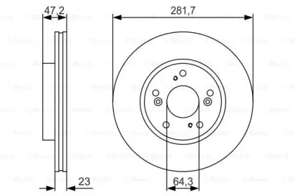 Тормозной диск (BOSCH: 0 986 479 S47)