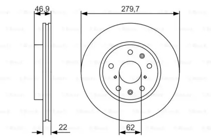 Тормозной диск (BOSCH: 0 986 479 S58)