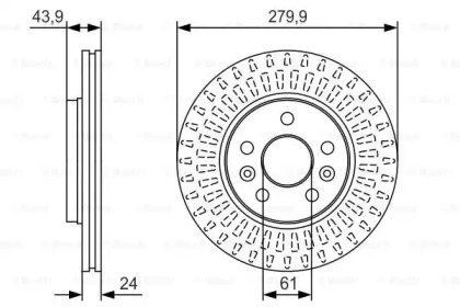 Тормозной диск (BOSCH: 0 986 479 S66)