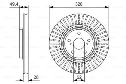 Тормозной диск (BOSCH: 0 986 479 T00)