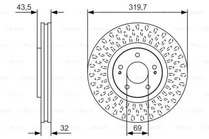 Тормозной диск (BOSCH: 0 986 479 T01)