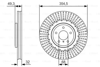 Тормозной диск (BOSCH: 0 986 479 T02)