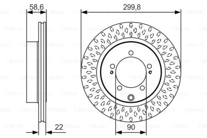 Тормозной диск (BOSCH: 0 986 479 T05)