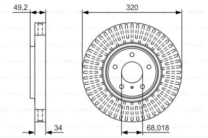 Тормозной диск (BOSCH: 0 986 479 T32)