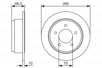 Тормозной диск (BOSCH: 0 986 479 T50)