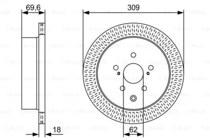 Тормозной диск (BOSCH: 0 986 479 T57)