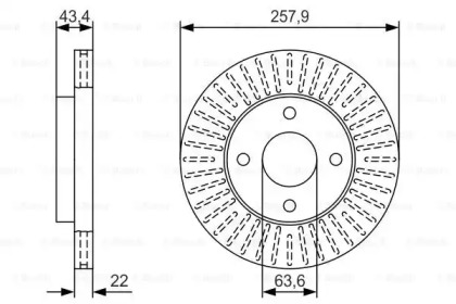 Тормозной диск (BOSCH: 0 986 479 T66)