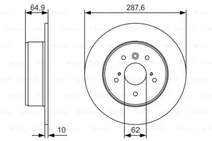 Тормозной диск (BOSCH: 0 986 479 T69)