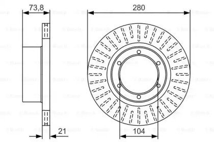 Тормозной диск (BOSCH: 0 986 479 T70)