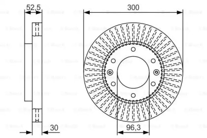 Тормозной диск (BOSCH: 0 986 479 T88)