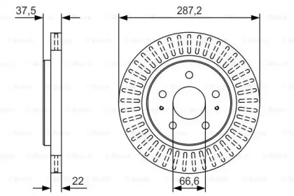 Тормозной диск (BOSCH: 0 986 479 T92)