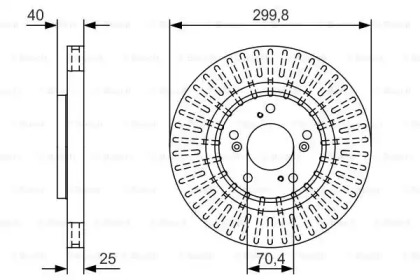 Тормозной диск (BOSCH: 0 986 479 T93)