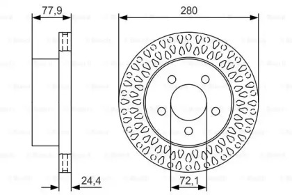 Тормозной диск (BOSCH: 0 986 479 U00)