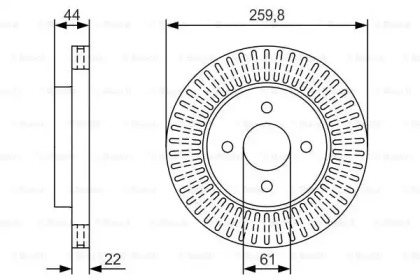 Тормозной диск (BOSCH: 0 986 479 U02)