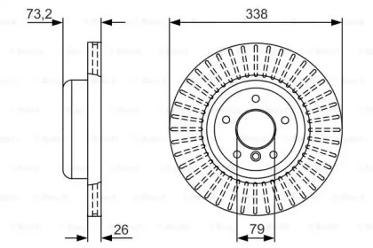 Тормозной диск (BOSCH: 0 986 479 U64)