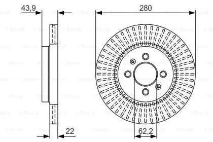 Тормозной диск (BOSCH: 0 986 479 U89)