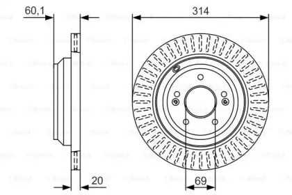 Тормозной диск (BOSCH: 0 986 479 V11)