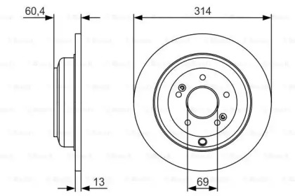 Тормозной диск (BOSCH: 0 986 479 V15)