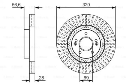 Тормозной диск (BOSCH: 0 986 479 V16)