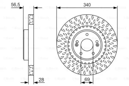 Тормозной диск (BOSCH: 0 986 479 V22)