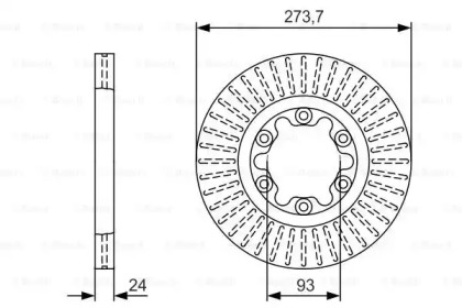 Тормозной диск (BOSCH: 0 986 479 V36)