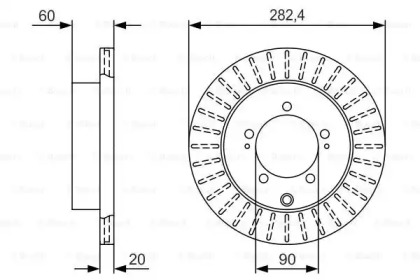 Тормозной диск (BOSCH: 0 986 479 V40)