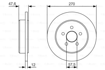 Тормозной диск (BOSCH: 0 986 479 V43)