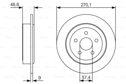 Тормозной диск (BOSCH: 0 986 479 V44)