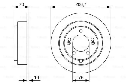 Тормозной диск (BOSCH: 0 986 479 V53)