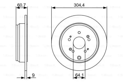 Тормозной диск (BOSCH: 0 986 479 V84)