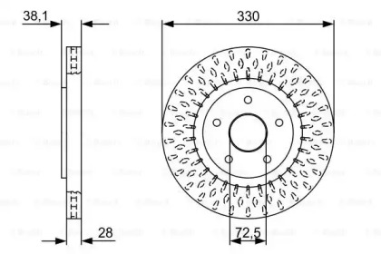 Тормозной диск (BOSCH: 0 986 479 V85)