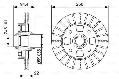 Тормозной диск (BOSCH: 0 986 479 W00)