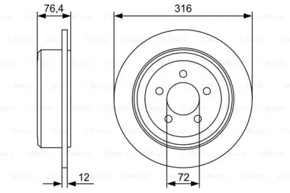 Тормозной диск (BOSCH: 0 986 479 W22)