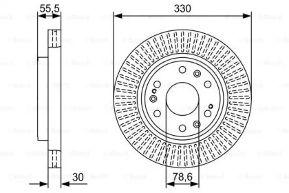 Тормозной диск (BOSCH: 0 986 479 W30)