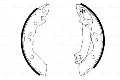 Комлект тормозных накладок (BOSCH: 0 986 487 581)