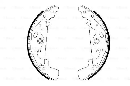 Комлект тормозных накладок (BOSCH: 0 986 487 643)