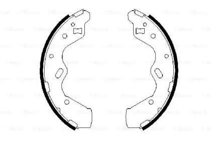 Комлект тормозных накладок (BOSCH: 0 986 487 653)