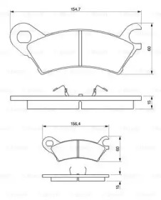 Комплект тормозных колодок (BOSCH: 0 986 490 370)