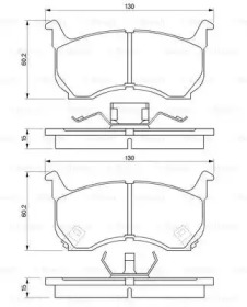 Комплект тормозных колодок (BOSCH: 0 986 490 410)