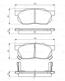 Комплект тормозных колодок (BOSCH: 0 986 490 440)