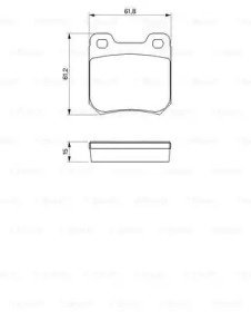 Комплект тормозных колодок (BOSCH: 0 986 490 510)