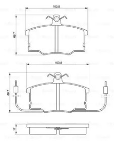 Комплект тормозных колодок (BOSCH: 0 986 490 930)