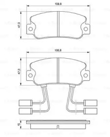 Комплект тормозных колодок (BOSCH: 0 986 491 330)