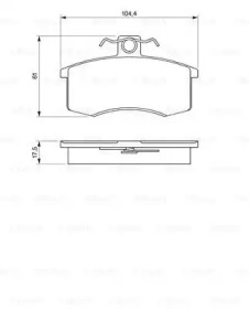 Комплект тормозных колодок (BOSCH: 0 986 491 700)