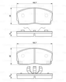 Комплект тормозных колодок (BOSCH: 0 986 493 390)