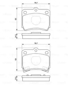 Комплект тормозных колодок (BOSCH: 0 986 493 550)