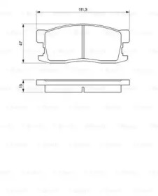 Комплект тормозных колодок (BOSCH: 0 986 493 670)